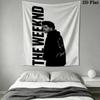 Настенный гобелен The Weeknd Эстетичное настенное панно Печатный тканевый плед Декоративные гобелены для спальни гостиной домашнего декора