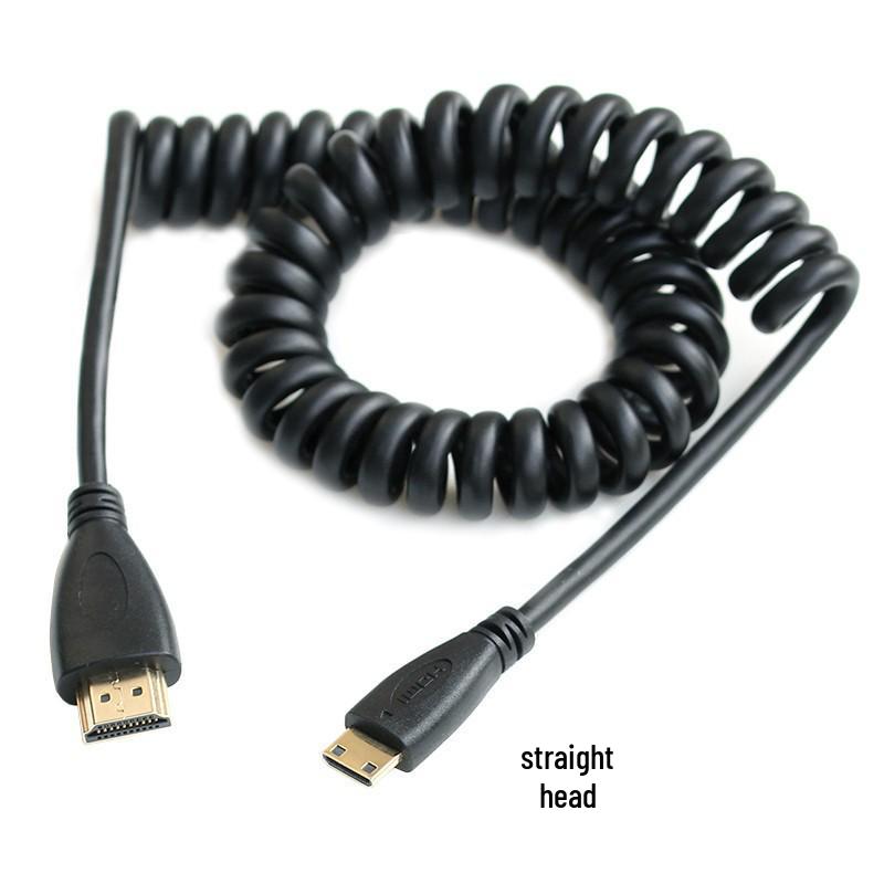 Мини 90° кабель HDMI - HDMI HD пружинный для DSLR камер к телевизору