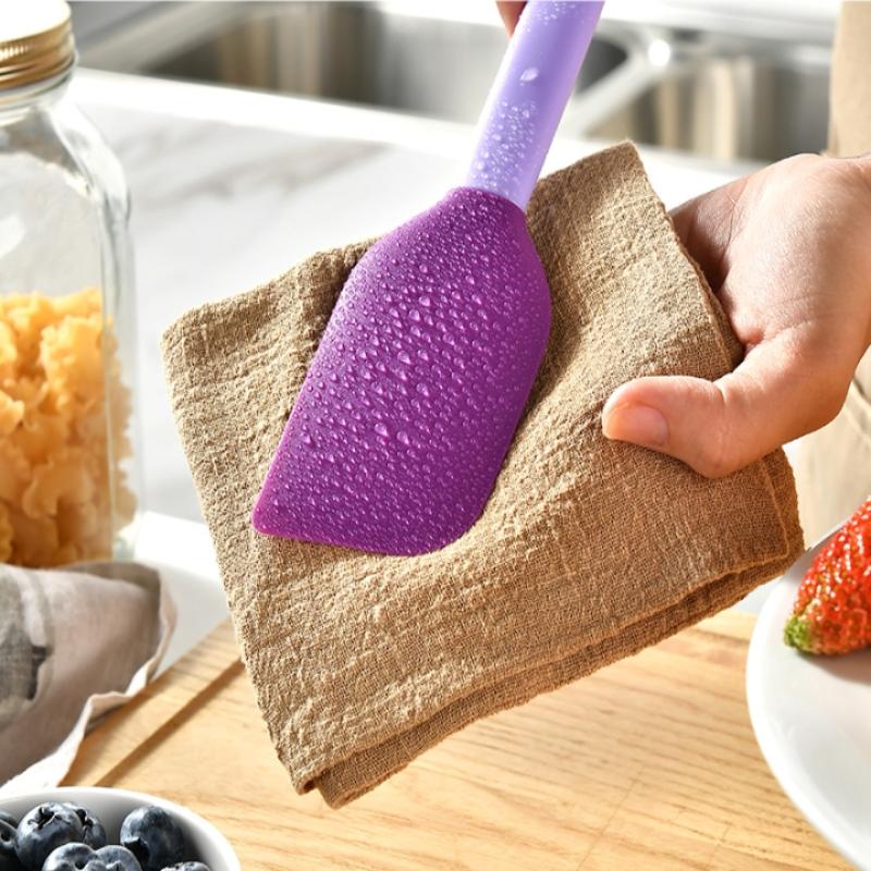 Heat-Resistant Silicone Spatula for Baking and Cooking Includes Butter Mixer and Cake Scraper Utensil Set