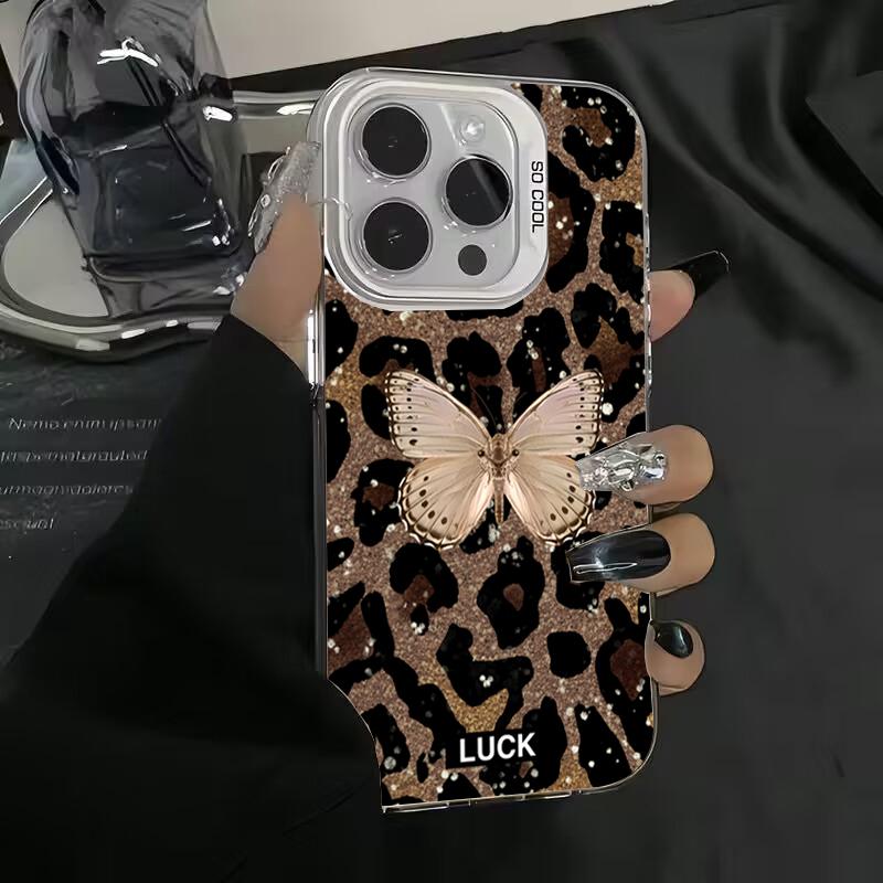 For Samsung Galaxy S25 S24 S23 S22 Plus Ultra FE A16 A55 A54 A56 A15 A35 A36 A34 Case Animal Butterfly Leopard Print Phone Cover
