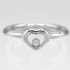 Chopard Happy diamond heart Ring K18 white gold/diamond #5.4(US Size) 8.2g Women Used
