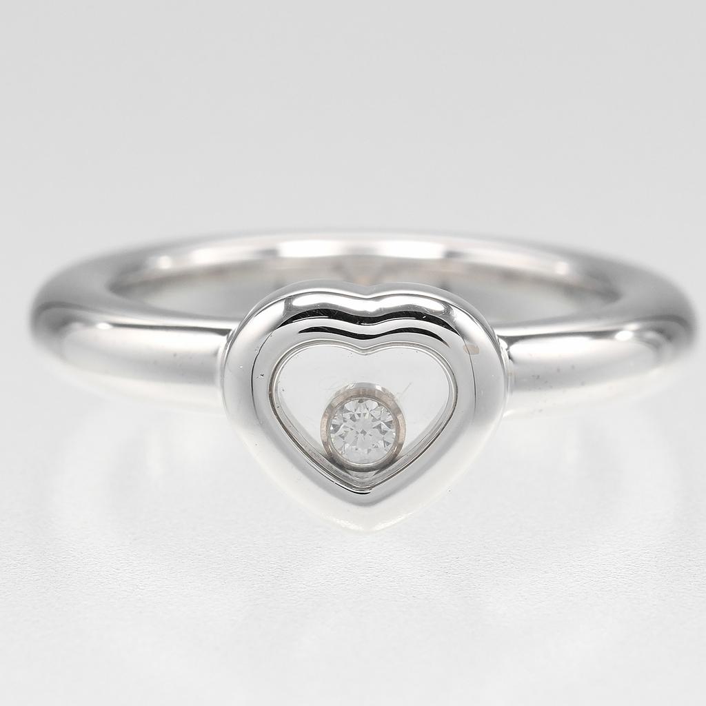 Chopard Happy diamond heart Ring K18 white gold/diamond #5.4(US Size) 8.2g Women Used