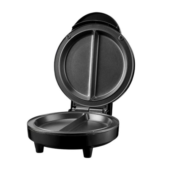 Электрическая сковорода для омлета с двумя зонами, антипригарная, двусторонняя, 1000 Вт, быстрый нагрев, для омлетов, фриттаты, блинов, сэндвичей, крепов