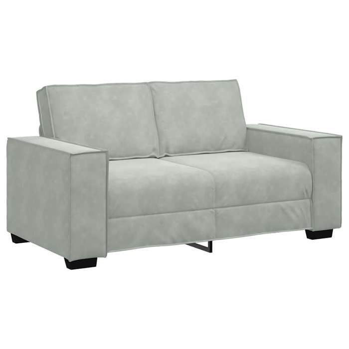 VidaXL 2-seater Sofa Light Grey 120 Cm Velvet, Sofa, Two-seater Sofa, 2-seater Sofa In Velvet, Layer, Sofa 4105010