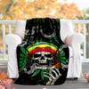 1pc skull pattern blanket, all season lightweight home office outdoor nap multifunctional blanket