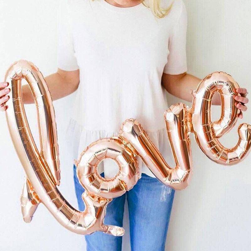 LOVE Letter  Aluminum Balloons - Reusable Party Decor for Birthday Anniversary Wedding