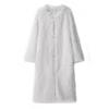 Womens Lazy Style Faux Fur Lined Coat Loose Fit Stand Collar Winter Outwear