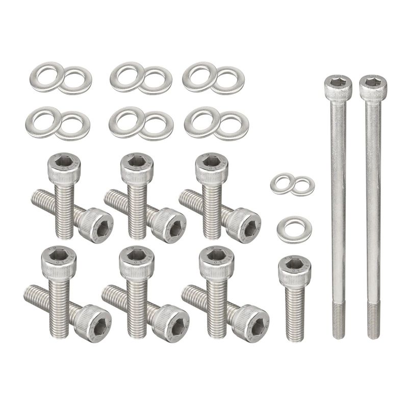 For GM LS Stainless Steel Oil Pan Bolt Kit Set, for LSX LS2 LS3 LS6 LS7 4.8 5.3 6.0 6.2L, for LM7 LR4 LQ4 LS6 L59 LQ9 LM4 L33