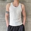 Летние мужские однотонные повседневные базовые жилеты для тренировок в тренажерном зале, майки с гоночной спиной