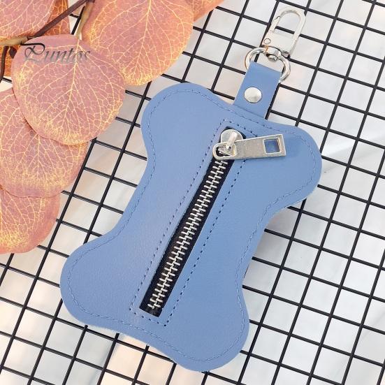 Держатель мешка для какашек для домашних животных, застежка-молния, диспенсер для мешков для мусора для собак с крючком, портативный органайзер для мешков для мусора для улицы