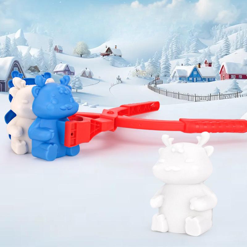 Детские игрушки для игры в снежки Формочки для снега и песка Инструмент Снеговик Санта-Клаус Форма сердца Мультяшная машинка для снежков Зажим Зимние спортивные игрушки