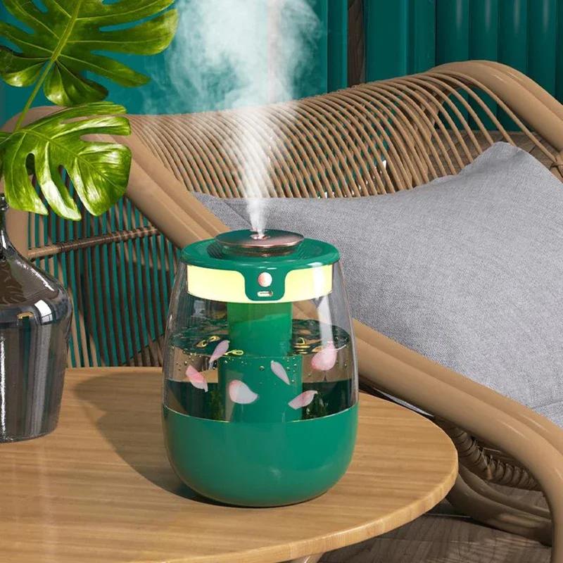 Portable Air Humidifier 1300ml Humidifier Large Spray Aromatherapy Machine Digital Display With Light Desktop Office Room Smell