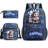 School Bag Peripheral Printing Student Trend Backpack Shoulder Pencil Bag 3-piece Set