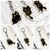 Cartoon Black Cat Keychain Acrylic Cute Black Cat Pendant Mobile Phone Pendant