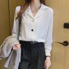 2025 Spring Korean Style Versatile Long Sleeve White Women's Shirt