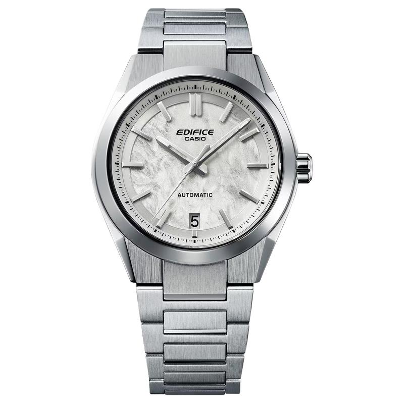 CASIO AUTOMATIC series, 100 meters waterproof, automatic/manual mechanical movement, Steel Strap, , same style for men and women, silver d EFK-100D-7A