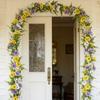 UV Resistant Artificial Pansy Vines Flexible Fake Flower Vines Eucalyptus Leaf Garland  Home Mantle