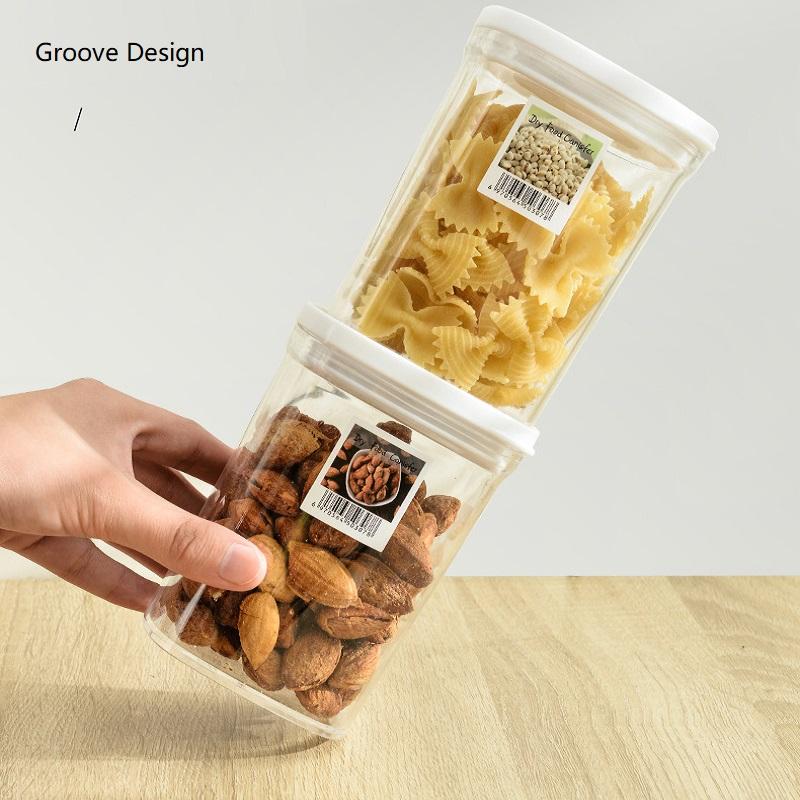 WBBOOMING штабелируемые пластиковые герметичные банки, кухонный ящик для хранения, 3 емкости, белый контейнер для еды, коробки для хранения свежих продуктов для домашнего использования