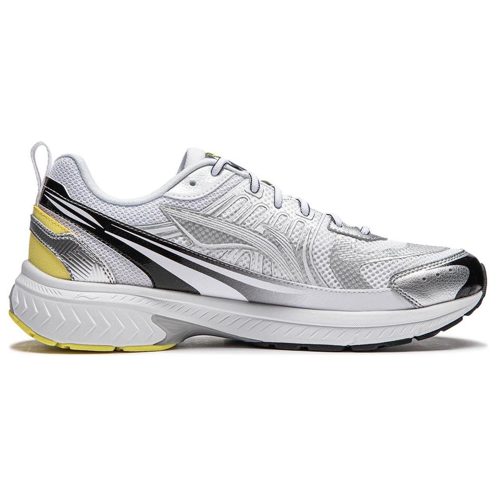 Li Ning Fuyao 1.0 V3 Тканевая амортизация, износостойкие, низкие, повседневные, для бега, мужские, белые с серебром ARXU003-4
