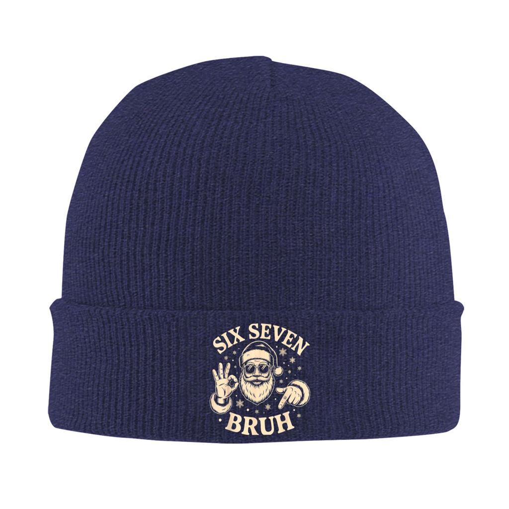 Bruh 67 Christmas Santa Six Seven 6 7 Christmas Beanie Hats Skullies Beanies Men Fashion Warm Caps Autumn Outdoor Bonnet Hats