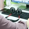 1 шт. 1200 мАч 3 регулируемые скорости 7 лопастей USB перезаряжаемый подвесной шейный вентилятор