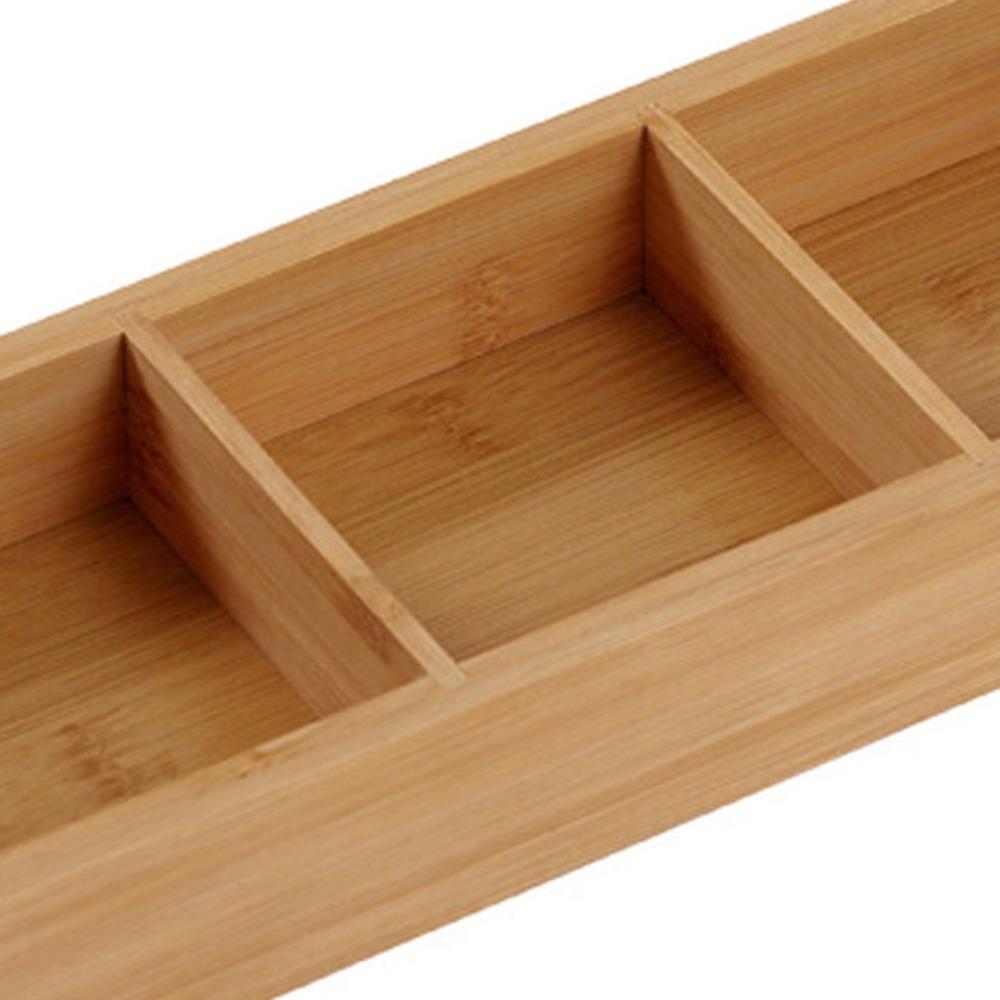 Bamboos Serving Tray Independent Separate Snack Tray Easy To Wipe Display Plate Afternoon Tea