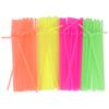 100-600Pcs Colorful Disposable Plastic Straws Neon Bendable Cocktail Drinking Straw Wedding Birthday Party Christmas Supplies
