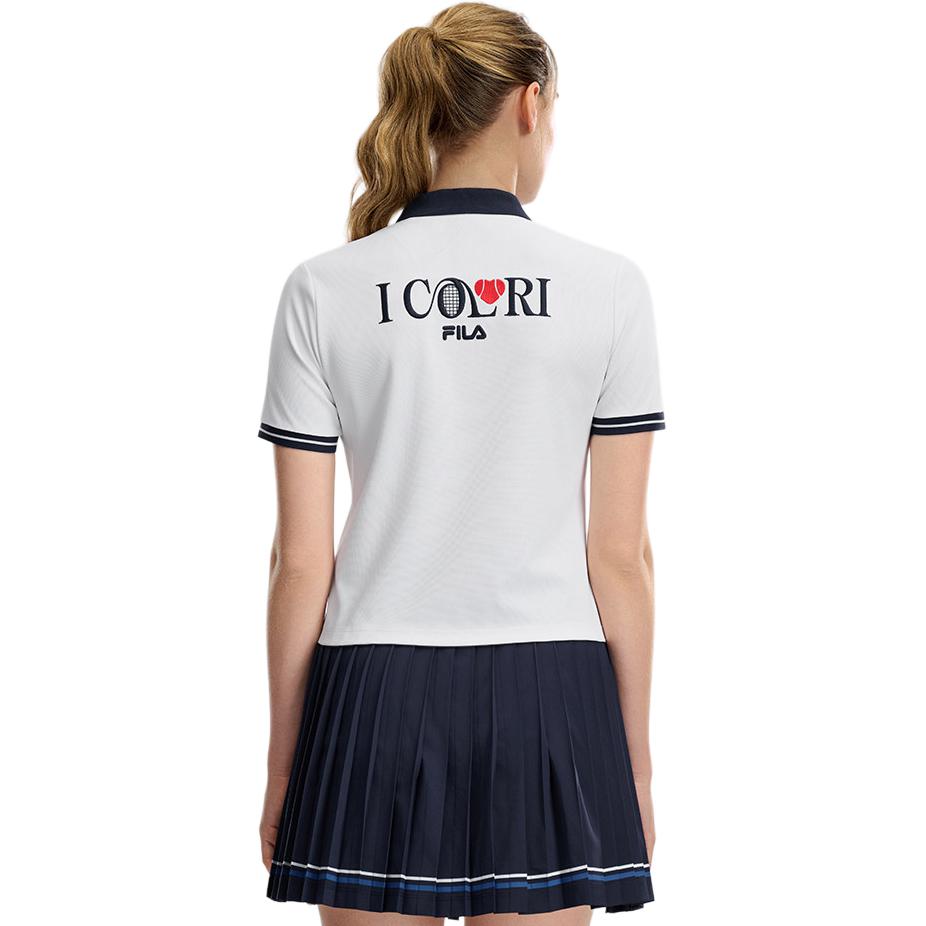 Fila Приталенная вязаная тенниска с быстрым высыханием Женские топы A51W623101F-ZA