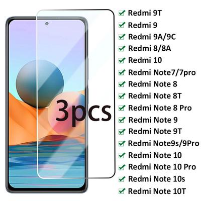 3 шт. закаленное стекло для Redmi Note 9 Pro 9S 9T Note 8 8T 7 10 Pro Защитная пленка для экрана для Redmi 9T 9A 9C 10 8 8A стекло телефона