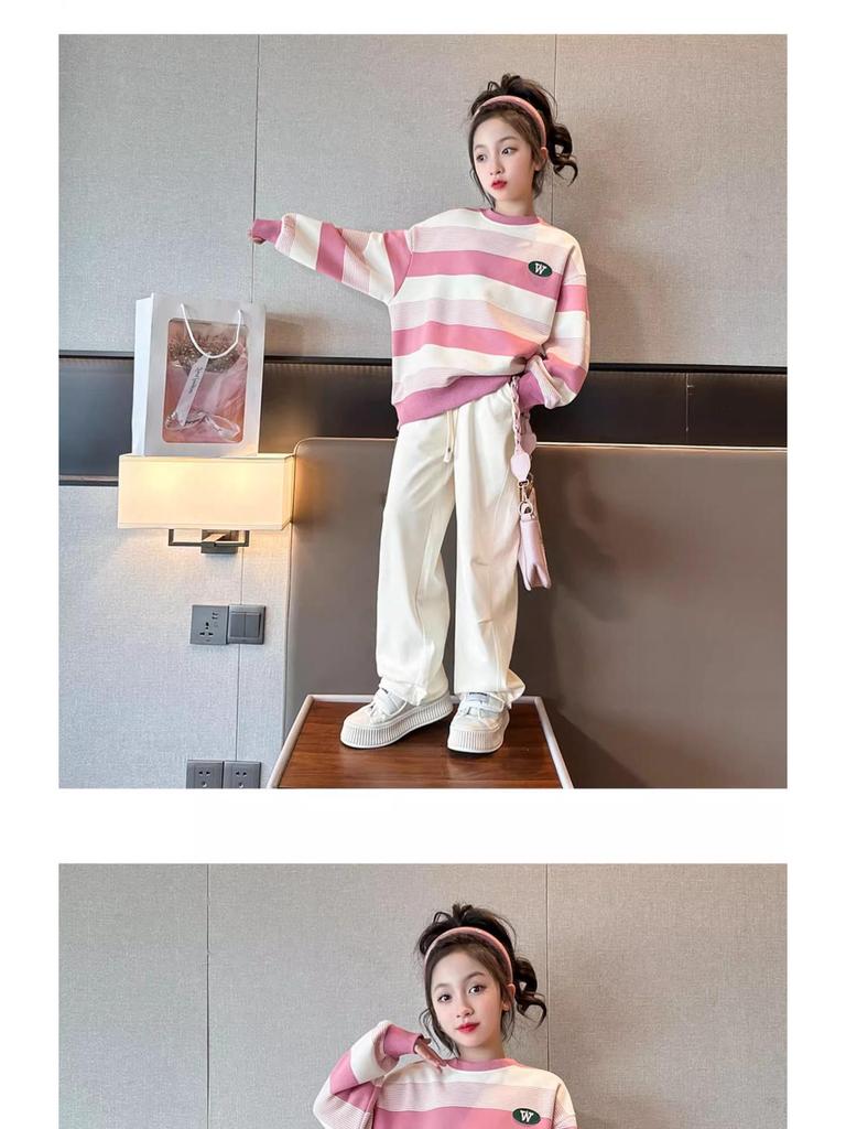 Весна и осень 2023 года, модный свободный свитер и топ для детей