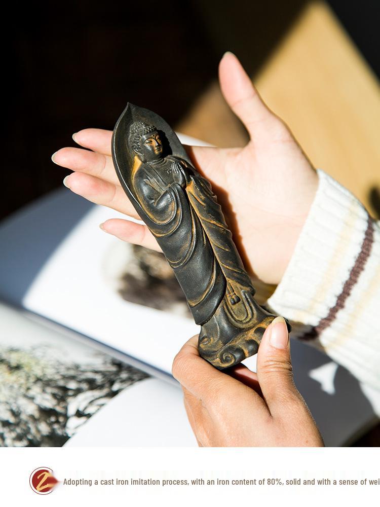 Ручная работа, китайская дзен-статуя Будды Шакьямуни для рабочего стола или алтаря