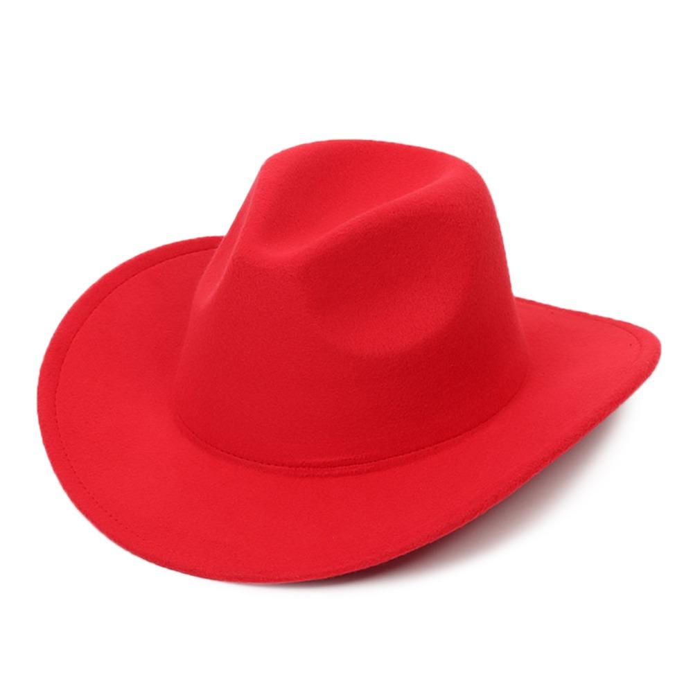 Solid Color Jazz Cap Felt Panama New Fedora Hat  Dress Dance Party