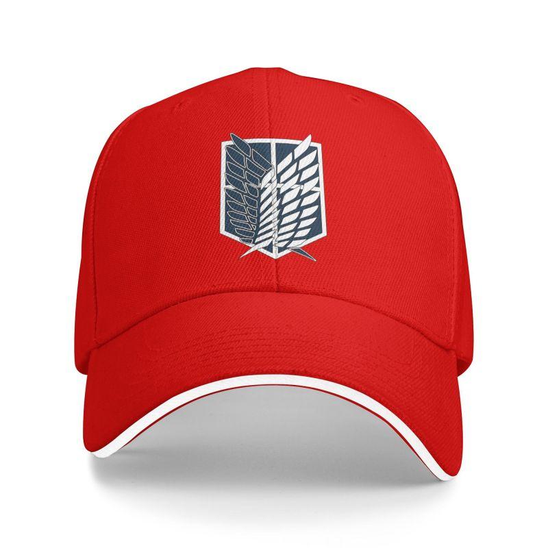 Атака Титанов Принт Сэндвич Бейсболки Крылья Свободы Микаса Snapback Кепки Повседневная Панама Унисекс Регулируемая Кепка