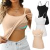 Shelf Bra Camisole Tops for Women Adjustable Spaghetti Strap Tank Top Cotton Undershirts 3 Pack