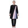 Plus Size Women Muslim Muslimah Swimwear Splice Full Coverage Women Swimming Suit Highly Elastic Comfortable 3 Pieces Beachwear 3XL-8XL