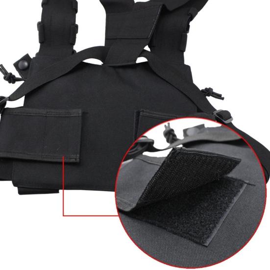 Универсальная нагрудная сумка для двухсторонней радиостанции, держатель для рации hands-free, регулируемая водостойкая сумка-жилет на грудь