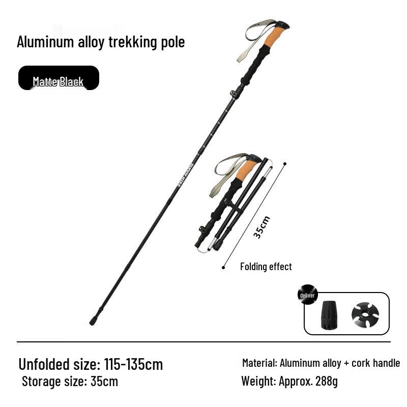 Nu Feng Outdoor Folding Trekking Pole with Cork Handle