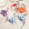 Colorful Floral Key Chain Cartoon Bag Pendant Fashion Butterfly Orchid Pendant  Gift