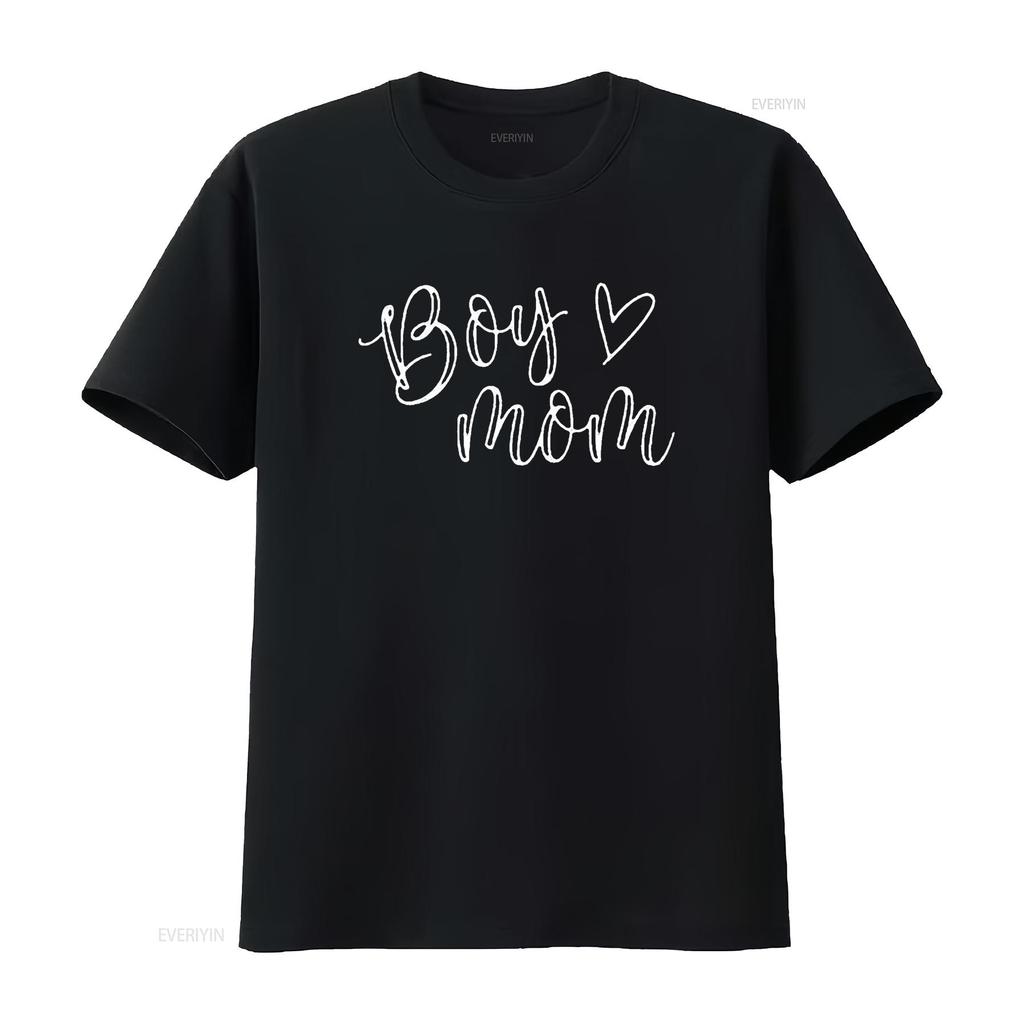 Boy Mom T Shirt For Women Mother s Of Boys Funny Tops Black vintage Washed fashion Breathable Top For Everyday Wear Stylish