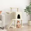VidaXL Cat Tree with Sisal Scratching Posts Cream 96.5 Cm 172076