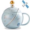 400 мл Космическая кружка для кофе Милая космическая кружка Керамическая кружка для воды с крышкой и ложкой Кружка для напитков Подходит для дома и офиса