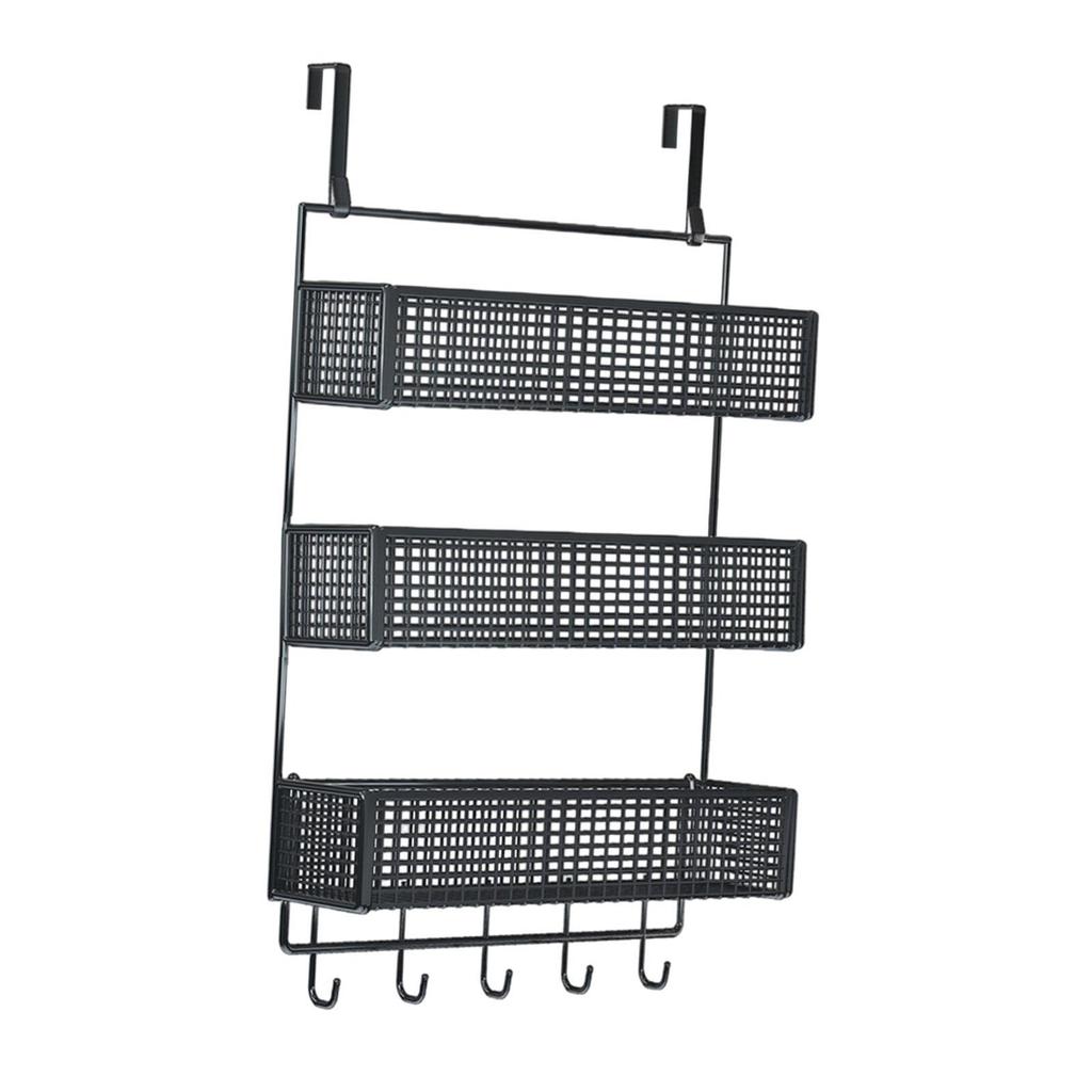 over The Door Organizer 3 Tier Hanging Storage Rack Home Decor Large Capacity Hanging Basket Wall Mounted Shelf for Bedroom