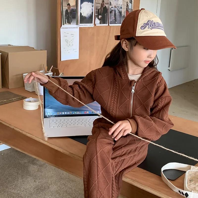 Autumn Children's Clothing Sets Long Sleeved Hooded Top and Flared Pants Two-piece Set Girl Clothes Kids Clothes