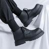 Men's Casual Business Office Dress Platform Boots Black Trendy Autumn Winter Shoes Cowboy Natural Leather Boot Ankle Botas Male