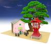 Sankei Studio Ghibli Series Spirited Away Mysterious Paper Craft 1/150 Town-5 MK07-28