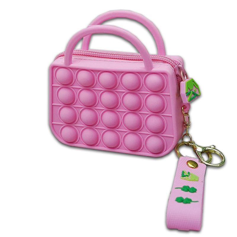 Яркая сумка-кошелек Pop It с мягким пузырчатым дизайном для снятия стресса и хранения