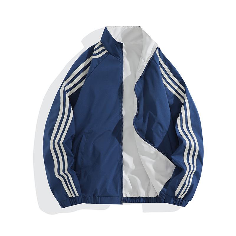 Куртка со стойкой, Мужская двусторонняя бейсбольная куртка, Мужская универсальная повседневная спортивная куртка