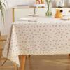 Cotton and Linen Tablecloth Fabric Net Red Girl Heart Plaid Desk Mat Rectangular Small Fresh Coffee Table Mat Table Cloth