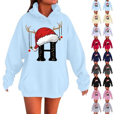 Женская мода повседневная толстовка с капюшоном с длинным рукавом и круглым вырезом с карманами