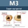Yigu Yigu Brass Hexagonal Ball Head Cap Nuts M3M4M5 Decorative One-Piece Screw Caps
